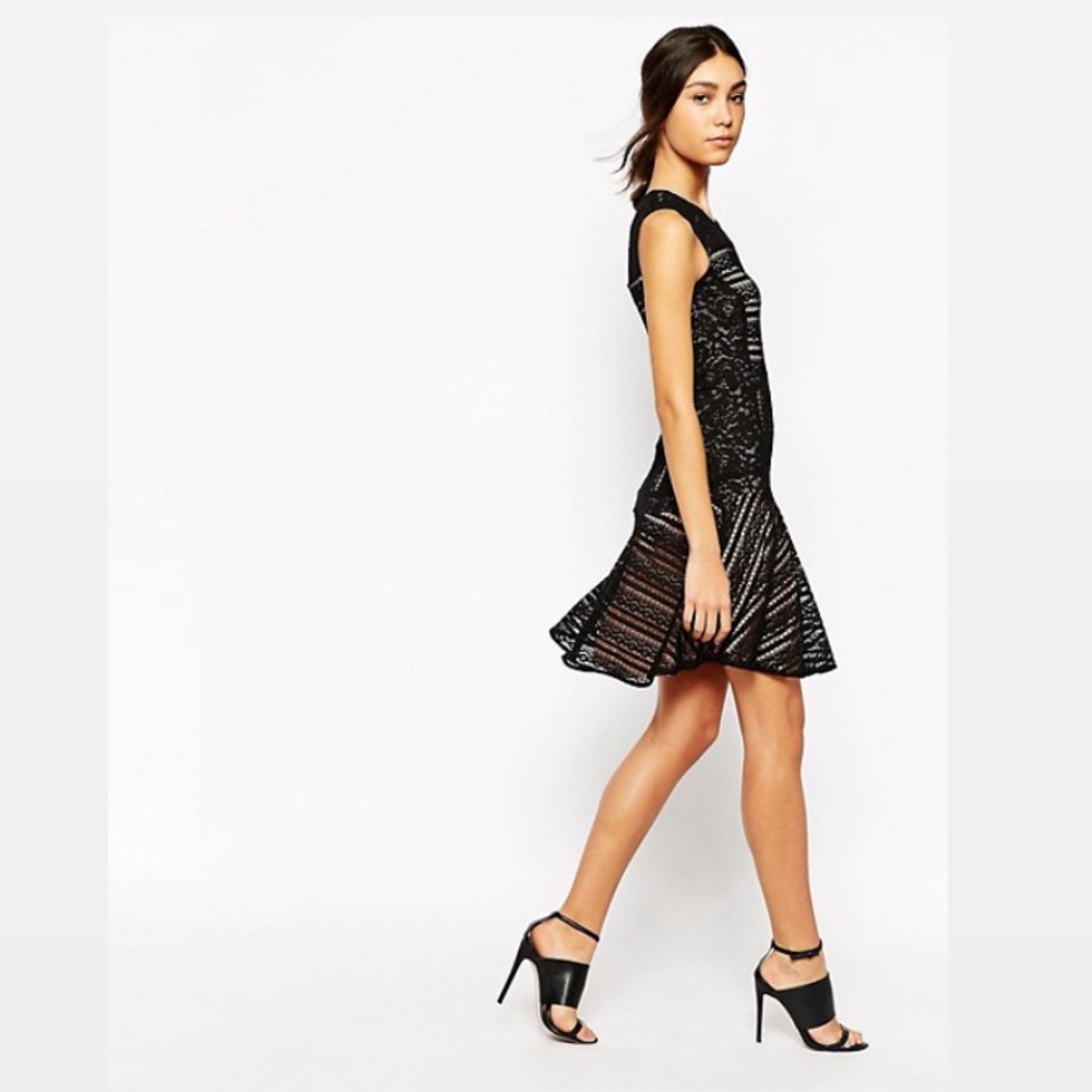 BCBGMAXAZRIA Jalina Dress in Black Lace - Small - Picture 2 of 10
